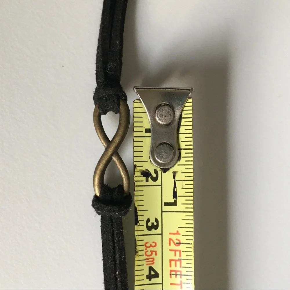 Infinity Symbol Black Choker Necklace